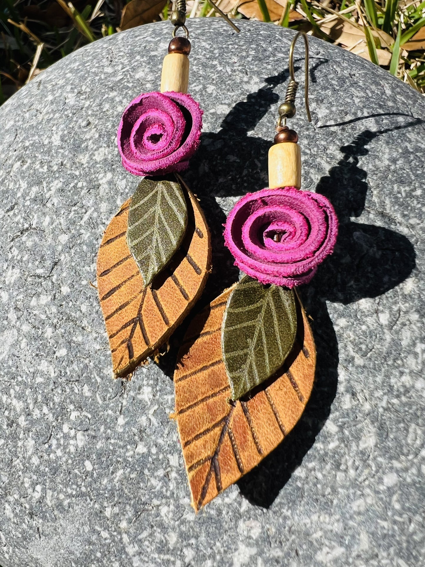 Rosa Leather Earrings